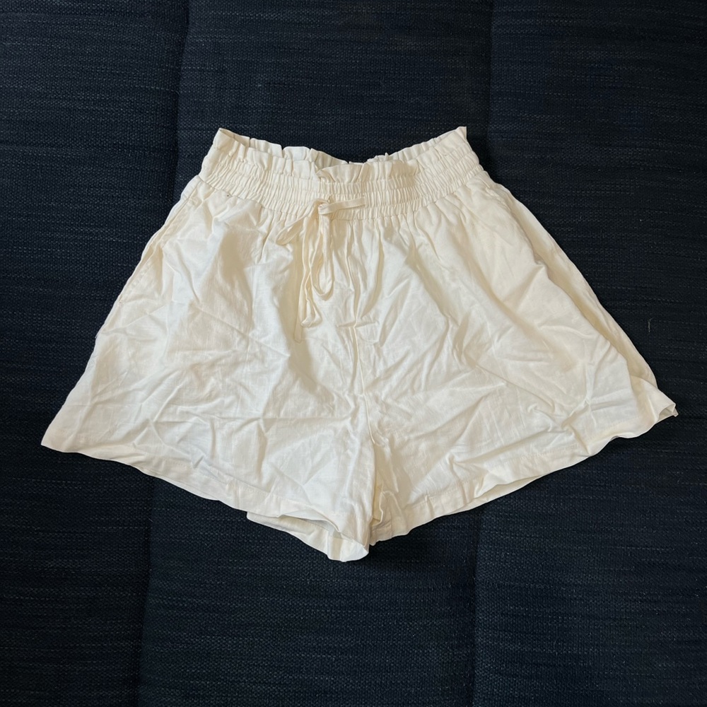 Shein white flowy shorts
